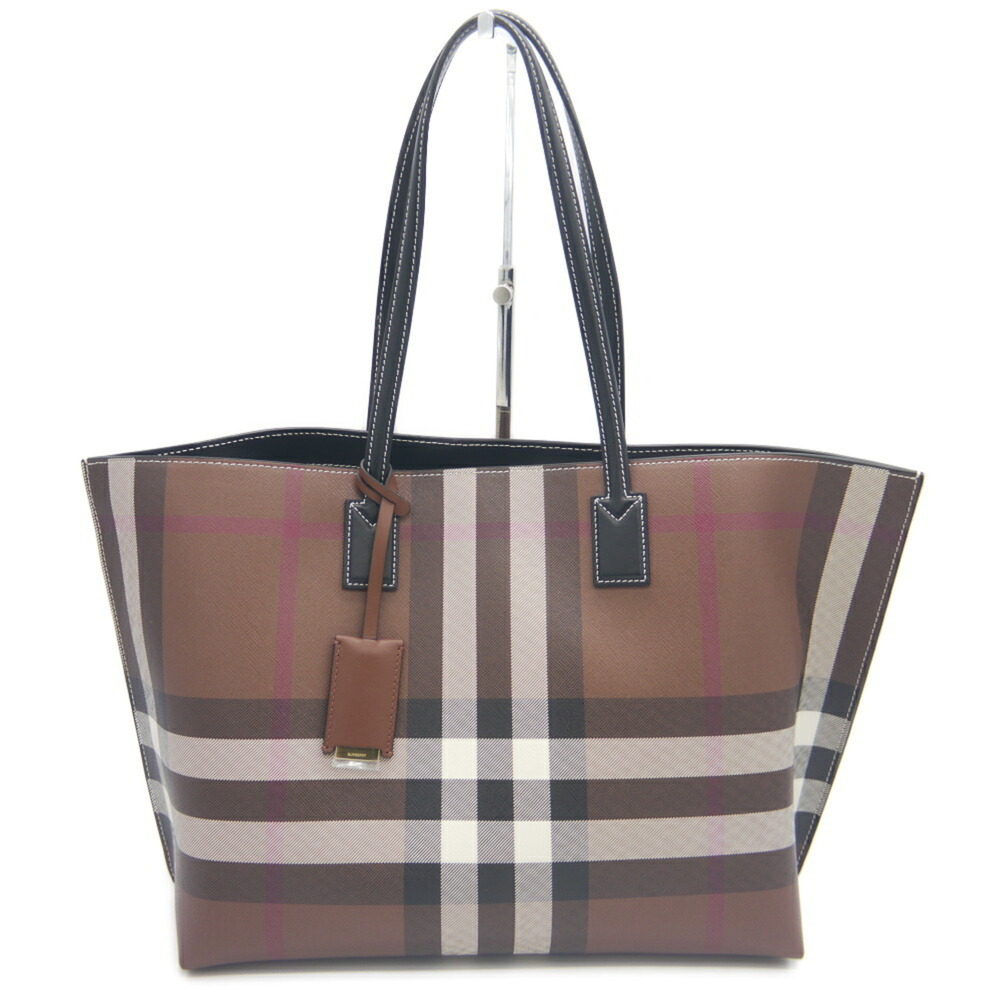 BURBERRY Tote Bag LL MD SOFT TB TOTE GC9 DARK BIRCH BROWN CHK 8069659